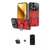 MARSİLYAN™- Redmi Note 13 4G Kılıf Kıvılcım Modern Serisi - Siyah 6D Antistatik Mat Seramik Hayalet Nano Ekran Koruyucu + Kamera Lens Koruma Cam - SF