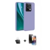 MARSİLYAN™- Redmi Note 13 4G Kılıf Kozmos Yansıma Özel Seri - Siyah 3D Antistatik Mat Seramik Nano Ekran Koruyucu + Kamera Lens Koruma Cam - SF