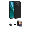 MARSİLYAN™- Redmi Note 13 4G Kılıf Kozmos Yansıma Özel Seri - Siyah 3D Antistatik Mat Seramik Nano Ekran Koruyucu + Kamera Lens Koruma Cam - SF