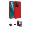 MARSİLYAN™- Redmi Note 13 4G Kılıf Kozmos Yansıma Özel Seri - Siyah 3D Antistatik Mat Seramik Nano Ekran Koruyucu + Kamera Lens Koruma Cam - SF