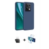 MARSİLYAN™- Redmi Note 13 4G Kılıf Kozmos Yansıma Özel Seri - Siyah 3D Antistatik Seramik Nano Ekran Koruyucu + Kamera Lens Koruma Cam - SF
