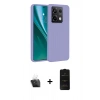 MARSİLYAN™- Redmi Note 13 4G Kılıf Kozmos Yansıma Özel Seri - Siyah 6D Antistatik Mat Seramik Hayalet Nano Ekran Koruyucu + Kamera Lens Koruma Cam - SF