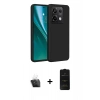 MARSİLYAN™- Redmi Note 13 4G Kılıf Kozmos Yansıma Özel Seri - Siyah 6D Antistatik Mat Seramik Hayalet Nano Ekran Koruyucu + Kamera Lens Koruma Cam - SF