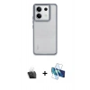 MARSİLYAN™- Redmi Note 13 4G Kılıf Nova Işık Serisi - Siyah 3D Antistatik Cam Ekran Koruyucu + Kamera Lens Koruma Cam - SF