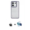 MARSİLYAN™- Redmi Note 13 4G Kılıf Nova Işık Serisi - Siyah 3D Antistatik Cam Ekran Koruyucu + Kamera Lens Koruma Cam - SF