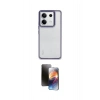 MARSİLYAN™- Redmi Note 13 4G Kılıf Nova Işık Serisi - Siyah 3D Antistatik Mat Seramik Nano Ekran Koruyucu