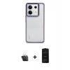 MARSİLYAN™- Redmi Note 13 4G Kılıf Nova Işık Serisi - Siyah 6D Antistatik Mat Seramik Hayalet Nano Ekran Koruyucu + Şeffaf Kamera Lens Koruma Cam