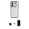MARSİLYAN™- Redmi Note 13 4G Kılıf Nova Işık Serisi - Siyah 6D Antistatik Mat Seramik Hayalet Nano Ekran Koruyucu + Şeffaf Kamera Lens Koruma Cam