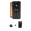 MARSİLYAN™- Redmi Note 13 4G Kılıf Nova Yansıma Prime - Siyah 3D Antistatik Hayalet Cam Ekran Koruyucu + Kamera Lens Koruma Cam - SF