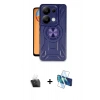 MARSİLYAN™- Redmi Note 13 4G Kılıf Nova Yansıma Prime - Siyah 3D Antistatik Seramik Nano Ekran Koruyucu + Kamera Lens Koruma Cam - SF