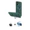 MARSİLYAN™- Redmi Note 13 4G Kılıf Vadi Form Prime - Siyah 3D Antistatik Cam Ekran Koruyucu + Kamera Lens Koruma Cam - SF