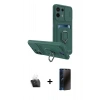 MARSİLYAN™- Redmi Note 13 4G Kılıf Vadi Form Prime - Siyah 3D Antistatik Hayalet Cam Ekran Koruyucu + Kamera Lens Koruma Cam - SF
