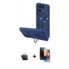 MARSİLYAN™- Redmi Note 13 4G Kılıf Vadi Form Prime - Siyah 3D Antistatik Mat Seramik Nano Ekran Koruyucu + Kamera Lens Koruma Cam - SF