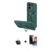 MARSİLYAN™- Redmi Note 13 4G Kılıf Vadi Form Prime - Siyah 3D Antistatik Mat Seramik Nano Ekran Koruyucu + Kamera Lens Koruma Cam - SF