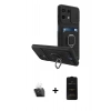 MARSİLYAN™- Redmi Note 13 4G Kılıf Vadi Form Prime - Siyah 6D Antistatik Mat Seramik Hayalet Nano Ekran Koruyucu + Kamera Lens Koruma Cam - SF