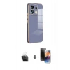 MARSİLYAN™- Redmi Note 13 4G Kılıf Yankı Serisi - Siyah 3D Antistatik Mat Seramik Nano Ekran Koruyucu + Kamera Lens Koruma Cam - SF