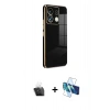MARSİLYAN™- Redmi Note 13 4G Kılıf Yankı Serisi - Siyah 3D Antistatik Seramik Nano Ekran Koruyucu + Kamera Lens Koruma Cam - SF