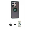 MARSİLYAN™- Redmi Note 13 4G Kılıf Yörünge Çizgi - Şeffaf Pasifik Cam Ekran Koruyucu + Şeffaf Kamera Lens Koruma Cam