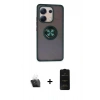 MARSİLYAN™- Redmi Note 13 4G Kılıf Yörünge Çizgi - Siyah 6D Antistatik Mat Seramik Hayalet Nano Ekran Koruyucu + Şeffaf Kamera Lens Koruma Cam