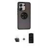 MARSİLYAN™- Redmi Note 13 4G Kılıf Yörünge Çizgi - Siyah 6D Antistatik Mat Seramik Hayalet Nano Ekran Koruyucu + Şeffaf Kamera Lens Koruma Cam
