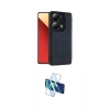 MARSİLYAN™- Redmi Note 13 4G Kılıf Zirve Yansıma Serisi - Siyah 3D Antistatik Cam Ekran Koruyucu