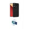 MARSİLYAN™- Redmi Note 13 4G Kılıf Zirve Yansıma Serisi - Siyah 3D Antistatik Cam Ekran Koruyucu