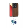MARSİLYAN™- Redmi Note 13 4G Kılıf Zirve Yansıma Serisi - Siyah 3D Antistatik Cam Ekran Koruyucu