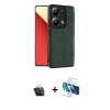 MARSİLYAN™- Redmi Note 13 4G Kılıf Zirve Yansıma Serisi - Siyah 3D Antistatik Cam Ekran Koruyucu + Kamera Lens Koruma Cam - SF
