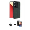 MARSİLYAN™- Redmi Note 13 4G Kılıf Zirve Yansıma Serisi - Siyah 3D Antistatik Mat Seramik Nano Ekran Koruyucu + Kamera Lens Koruma Cam - SF