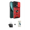 MARSİLYAN™- Redmi Note 13 Pro 4G Kılıf Ahenk Klasik - Şeffaf Pasifik Cam Ekran Koruyucu + Kamera Lens Koruma Cam - SF