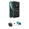 MARSİLYAN™- Redmi Note 13 Pro 4G Kılıf Ahenk Klasik - Siyah 3D Antistatik Seramik Nano Ekran Koruyucu + Kamera Lens Koruma Cam - SF