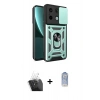 MARSİLYAN™- Redmi Note 13 Pro 4G Kılıf Ahenk Klasik - Siyah Joko Magic 5D Cam + Kamera Lens Koruma Cam - SF