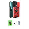MARSİLYAN™- Redmi Note 13 Pro 4G Kılıf Ahenk Klasik - Siyah Joko Magic 5D Cam + Raze Metal Kamera Lens - SH