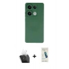MARSİLYAN™- Redmi Note 13 Pro 4G Kılıf Ahenk Serisi - Şeffaf Pasifik Cam Ekran Koruyucu + Kamera Lens Koruma Cam - SF