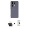 MARSİLYAN™- Redmi Note 13 Pro 4G Kılıf Ahenk Serisi - Şeffaf Pasifik Cam Ekran Koruyucu + Kamera Lens Koruma Cam - SF