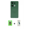 MARSİLYAN™- Redmi Note 13 Pro 4G Kılıf Ahenk Serisi - Şeffaf Pasifik Cam Ekran Koruyucu + Raze Metal Kamera Lens - GS