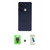 MARSİLYAN™- Redmi Note 13 Pro 4G Kılıf Ahenk Serisi - Şeffaf Pasifik Cam Ekran Koruyucu + Raze Metal Kamera Lens - SH