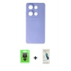 MARSİLYAN™- Redmi Note 13 Pro 4G Kılıf Ahenk Serisi - Şeffaf Pasifik Cam Ekran Koruyucu + Raze Metal Kamera Lens - SH