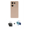 MARSİLYAN™- Redmi Note 13 Pro 4G Kılıf Ahenk Serisi - Siyah 3D Antistatik Seramik Nano Ekran Koruyucu + Kamera Lens Koruma Cam - SF