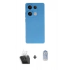 MARSİLYAN™- Redmi Note 13 Pro 4G Kılıf Ahenk Serisi - Siyah Joko Magic 5D Cam + Kamera Lens Koruma Cam - SF