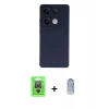 MARSİLYAN™- Redmi Note 13 Pro 4G Kılıf Ahenk Serisi - Siyah Joko Magic 5D Cam + Raze Metal Kamera Lens - GS