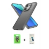 MARSİLYAN™- Redmi Note 13 Pro 4G Kılıf Atlas Form - Şeffaf Pasifik Cam Ekran Koruyucu + Raze Metal Kamera Lens - GS
