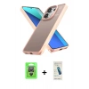 MARSİLYAN™- Redmi Note 13 Pro 4G Kılıf Atlas Form - Şeffaf Pasifik Cam Ekran Koruyucu + Raze Metal Kamera Lens - GS