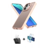 MARSİLYAN™- Redmi Note 13 Pro 4G Kılıf Atlas Form - Siyah 3D Antistatik Cam Ekran Koruyucu + Kamera Lens Koruma Cam - SF