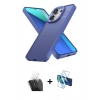 MARSİLYAN™- Redmi Note 13 Pro 4G Kılıf Atlas Form - Siyah 3D Antistatik Seramik Nano Ekran Koruyucu + Kamera Lens Koruma Cam - SF
