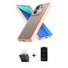 MARSİLYAN™- Redmi Note 13 Pro 4G Kılıf Atlas Form - Siyah 6D Antistatik Mat Seramik Hayalet Nano Ekran Koruyucu + Kamera Lens Koruma Cam - SF