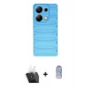 MARSİLYAN™- Redmi Note 13 Pro 4G Kılıf Doruk Form Serisi - Siyah Joko Magic 5D Cam + Kamera Lens Koruma Cam - SF