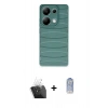MARSİLYAN™- Redmi Note 13 Pro 4G Kılıf Doruk Form Serisi - Siyah Joko Magic 5D Cam + Kamera Lens Koruma Cam - SF