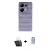 MARSİLYAN™- Redmi Note 13 Pro 4G Kılıf Doruk Form Serisi - Siyah Joko Magic 5D Cam + Kamera Lens Koruma Cam - SF