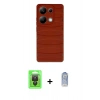 MARSİLYAN™- Redmi Note 13 Pro 4G Kılıf Doruk Form Serisi - Siyah Joko Magic 5D Cam + Raze Metal Kamera Lens - SH